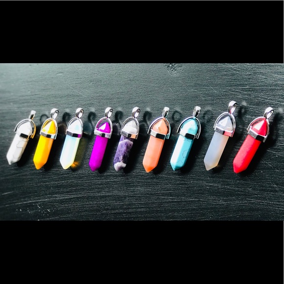 Natural Amethyst Stone Chakra Healing Pendant - Picture 4 of 4